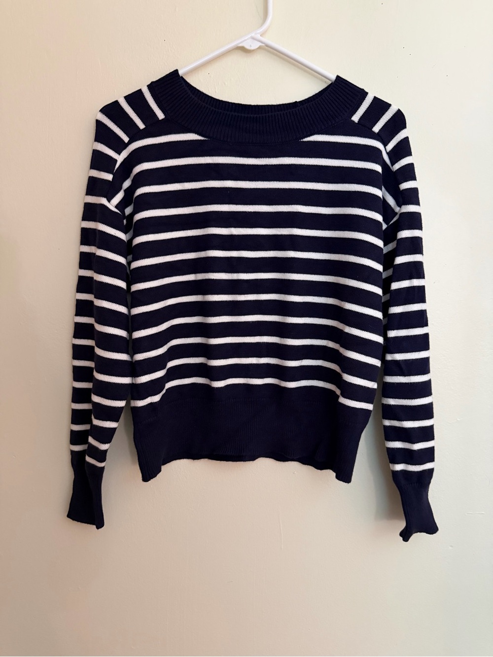 Striped Navy and White Sweater